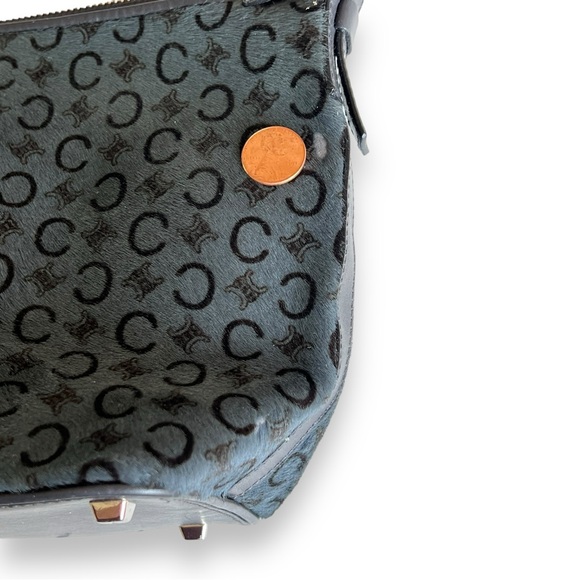 CELINE VTG Madem C Grey Pony Hair Short Handle Bag - Picture 13 of 16